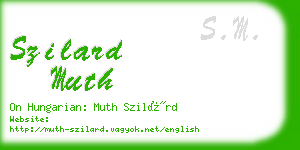 szilard muth business card